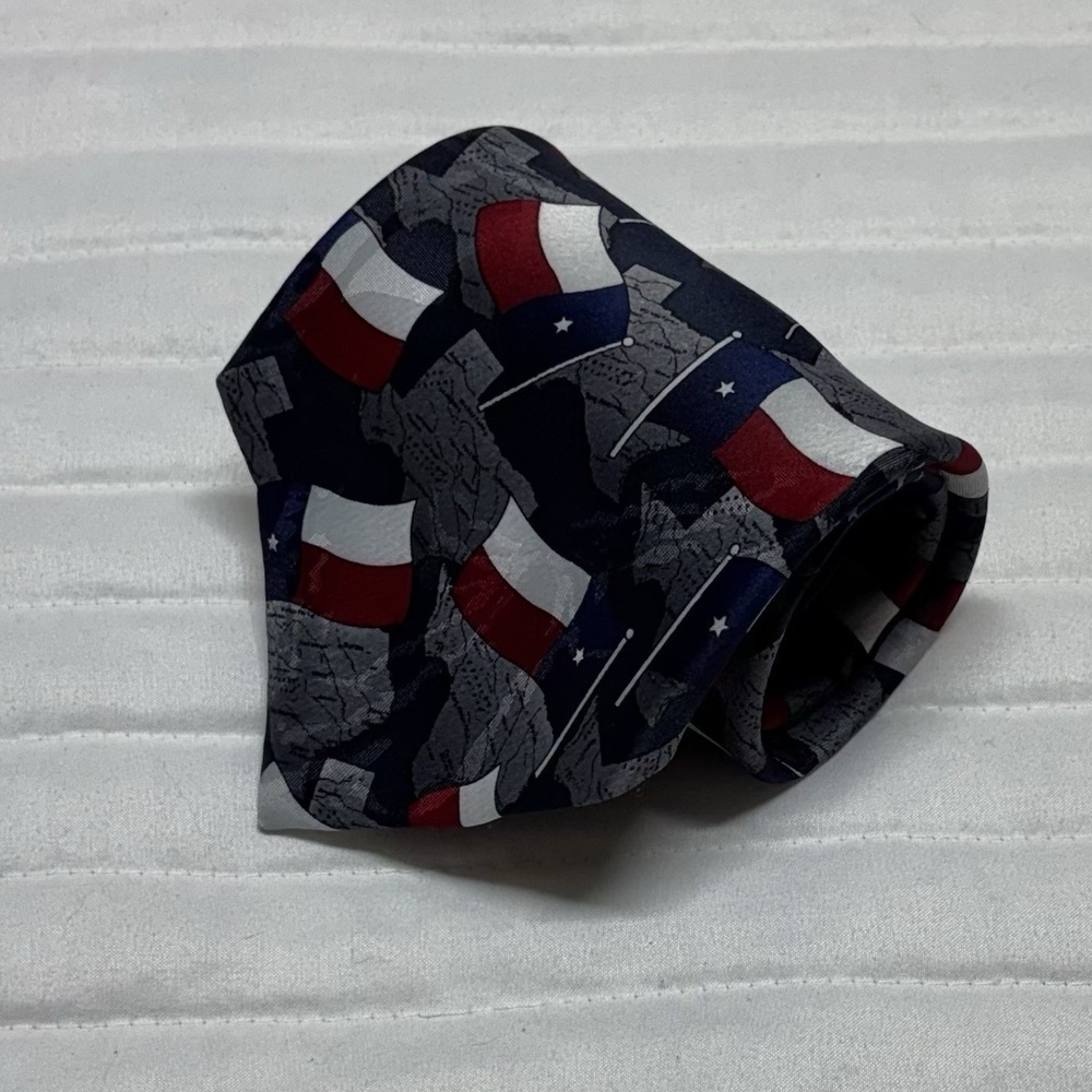 Puritan Men's Neck‎ Tie Multi-Color Polyester Texas State Flag Design